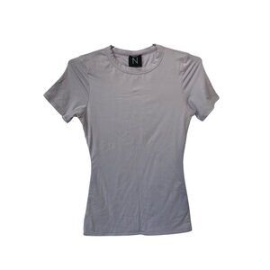 Naked Wardrobe Basic Tee Size Small Fitted Short Sleeve Soft Lavender Athleisure